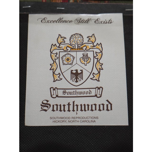 Southwood Plaid Upholstered Country Wing Chair & Ottoman For Sale - Image 18 of 18