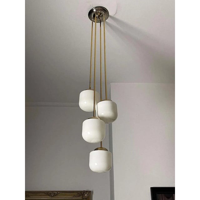 1970's Four Light Italian Pendant For Sale - Image 4 of 8