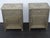 This magnificent Pair of Nightstands is made of wood, and metal. These beautiful matching pair of vintage bedside...