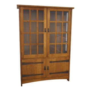 Stickley L J&g Stickley Design Mission Oak China Cabinet For Sale
