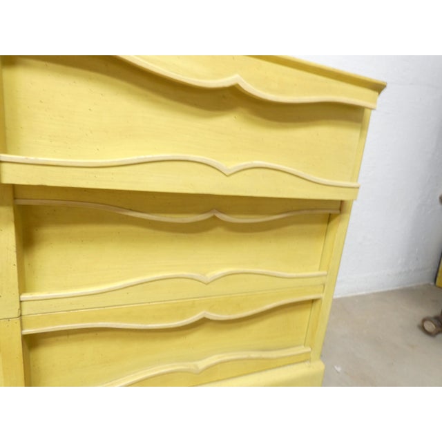 Lane Furniture 1970s Mid-Century Modern Yellow Lowboy Dresser For Sale - Image 4 of 11