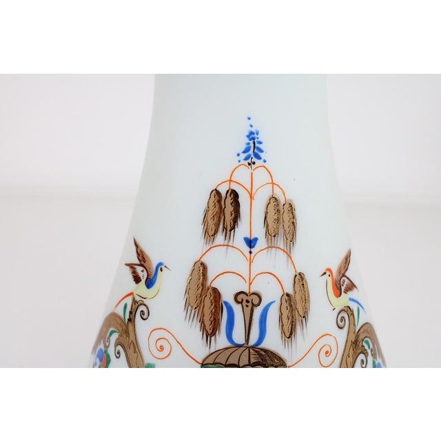 Biedermeier Gilded Glass Vase, 1860 For Sale - Image 11 of 14