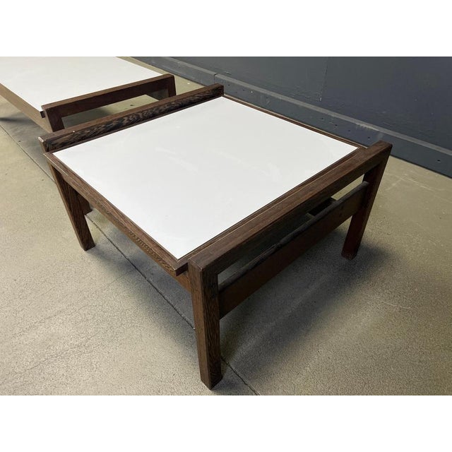 Brown Belgian Coffee Tables in Wenge by Beaufort, 1960s, Set of 2 For Sale - Image 8 of 13