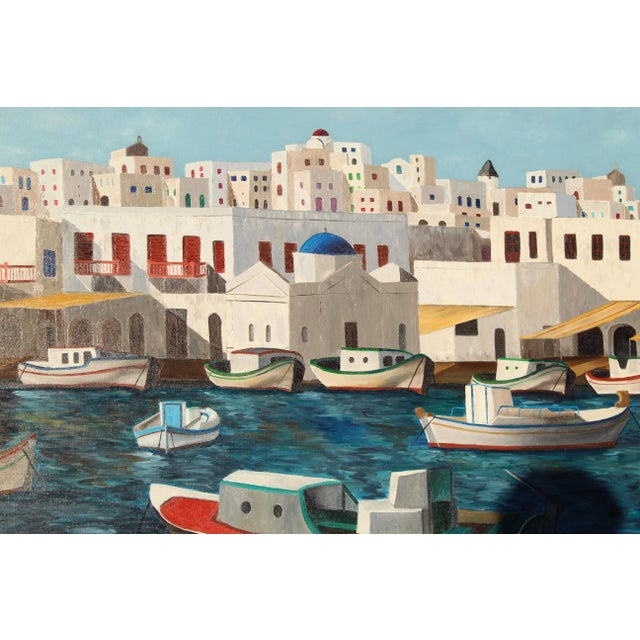 Textile 1980s Greek Islands Original Painting For Sale - Image 7 of 11