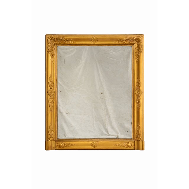 Gold 19th Century Golden Parquet Mirror For Sale - Image 8 of 8