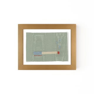 Magda the Blue Cigarette by Willa Heart in Gold Frame, Mini Art Print For Sale