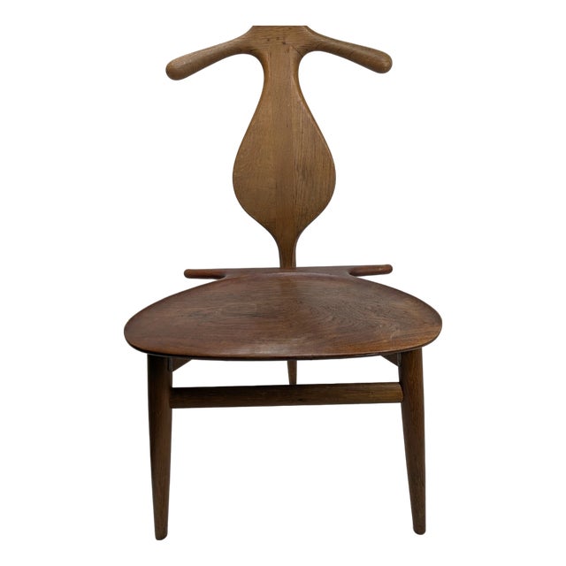 1950s Authentic Hans Wegner Valet Chair Jh540 Johannes Hansen Teak/Oak Stamped - MCM For Sale