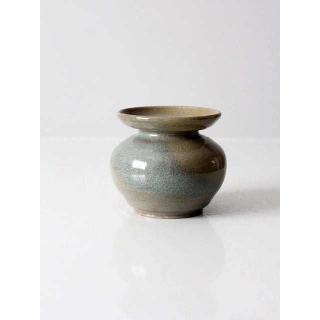 Contemporary Vintage Studio Pottery Vase For Sale - Image 3 of 9