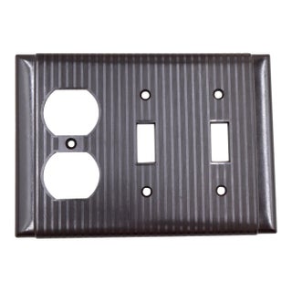 Vintage Bakelite Duplex Outlet Gang Light Switch Plate Cover For Sale