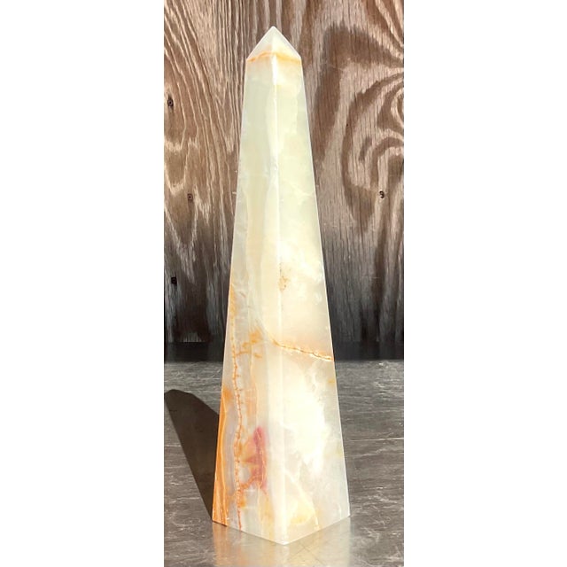 Vintage Regency Cut Stone Obelisk For Sale - Image 4 of 5