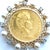 Vintage, Charles X French 40 Francs Coin, Diamond and Cultured Pearl Pendant For Sale - Image 4 of 7