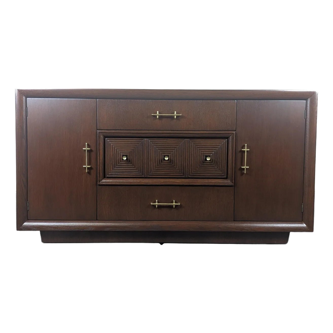 French Art Deco Oak Credenza or Sideboard Attributed to Maxime Old