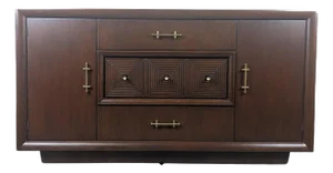 French Art Deco Oak Credenza or Sideboard Attributed to Maxime Old, C1940s