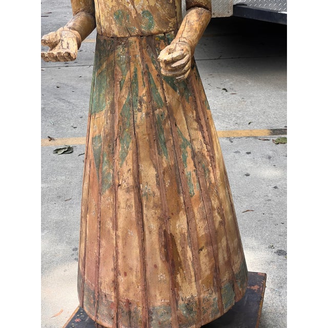 Asian Antique Life Size Wooden Statues a Pair Chairish