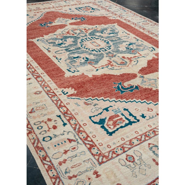 Antique Look Turkish Oushak Rug 8'7" x 12'5" For Sale In Houston - Image 6 of 6