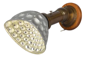 Mercury Glass Wall Light in Glass, 1930s