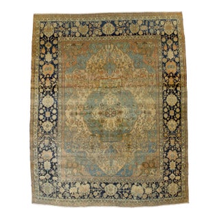 Fine Antique Persian Mohtasham Kashan Rug 9’6” X 11’9” For Sale