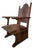 Antique Gothic Revival Carved Oak Armchair, 1910s For Sale