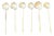 Vintage Mother of Pearl Shell and Gold Appetizer Fondue Forks- Set of 6 For Sale
