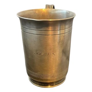 1960s Sterling Tiffany Cup Inscribed Joshua For Sale