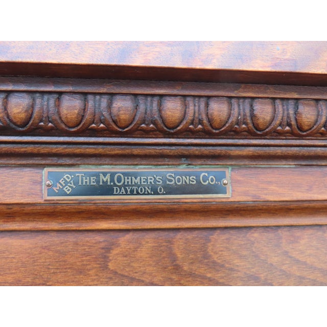 Wood M Ohmers Sons Late 1800s Tall 24 Drawers File Cabinet Cupboard 6641 For Sale - Image 7 of 16