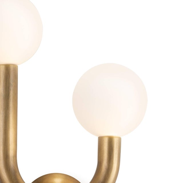 Traditional Regina Andrew Happy Steel Sconce Right Side, Natural Brass For Sale - Image 3 of 7