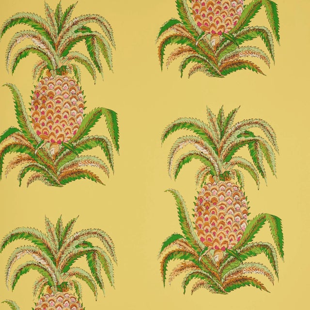 Not Yet Made - Made To Order Schumacher Pineapples Wallpaper in Yellow (9 Yards) For Sale - Image 5 of 5