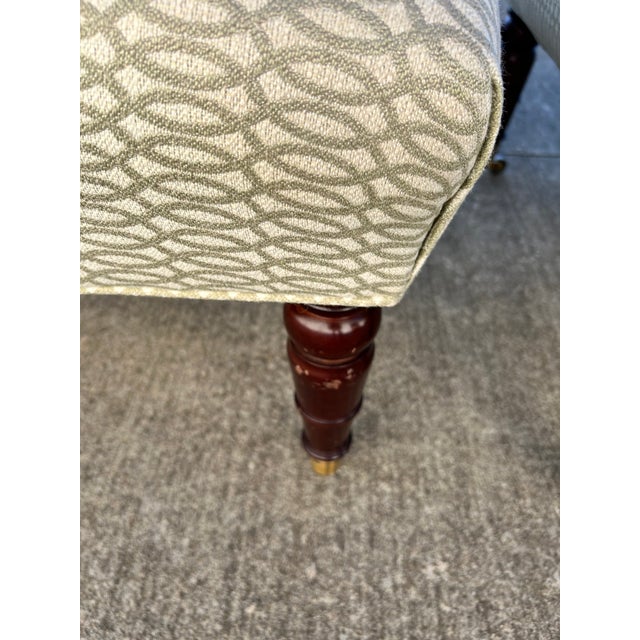 1990s Pair of Victorian Style Tufted Back Armchairs by Calico Corners For Sale - Image 11 of 12