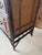 Coffee Vintage British Colonial Faux Bamboo and Grasscloth Armoire Cabinet With Drawers For Sale - Image 8 of 12