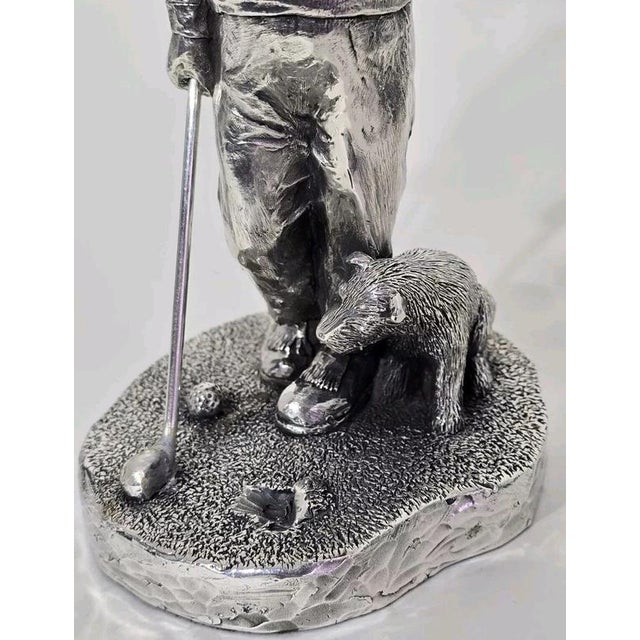 English Silver Golfer Sculpture, 1997 For Sale - Image 10 of 18