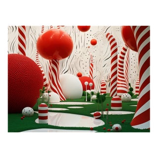 32" X 24" Contemporary 'Landscape' in the Style of Yayoi Kusama - Limited Edition Fine Art Print, Unframed For Sale