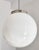 White Art Deco Globe Pendant Light in Glass and Chrome, 1930s For Sale - Image 8 of 11