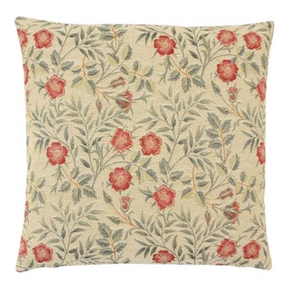 Morris Pimpernel Tapestry Cushion With Feather Filler - 46x46cm (18"x18") For Sale