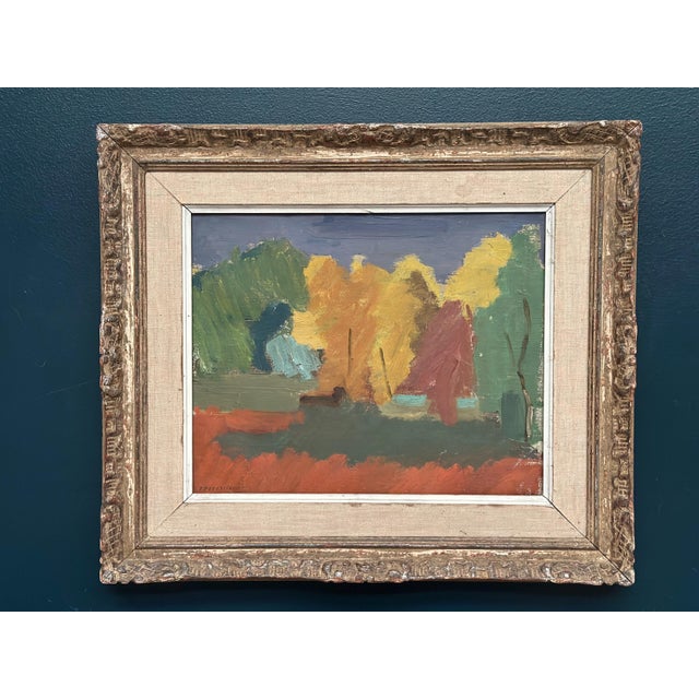 Rune Pettersson, Abstract Landscape, 1950s, Oil Painting on Canvas, Framed For Sale - Image 12 of 13