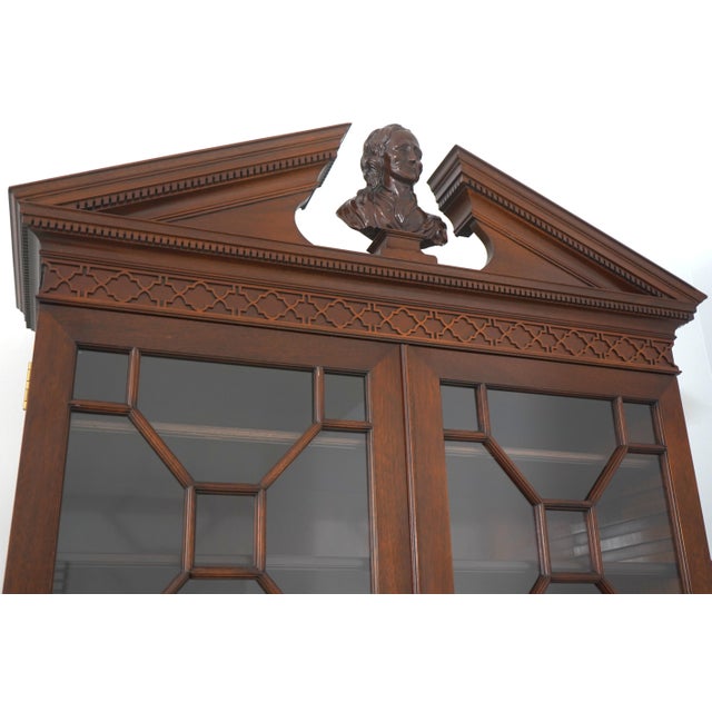 Kindel National Historic Trust Mahogany Secretary Desk For Sale - Image 14 of 18