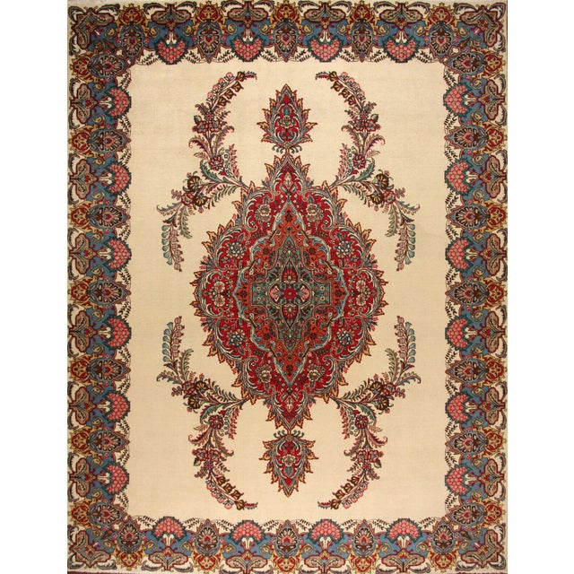Large Middle Eastern Hand-Knotted Rug For Sale