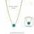 Swedish Modern Asscher Cut 3.27 Carats Emerald Solitaire Necklace in 14k Solid Gold For Sale - Image 11 of 15