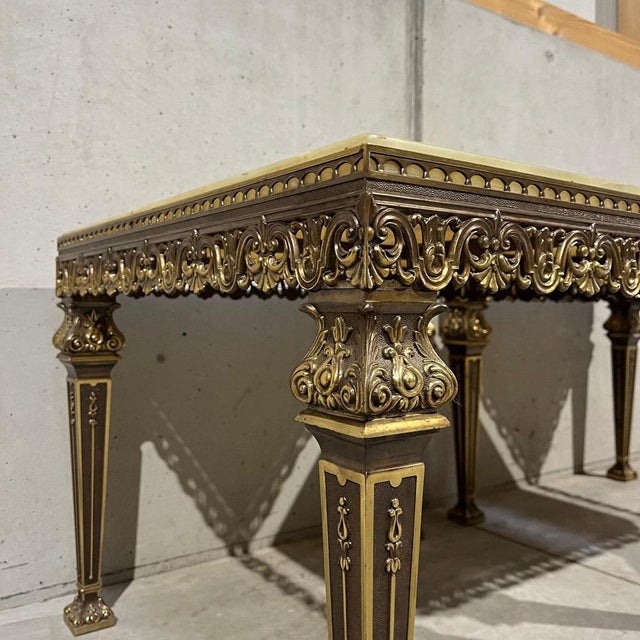 Brass and Marble Living Room Tables, Set of 2 For Sale - Image 10 of 18