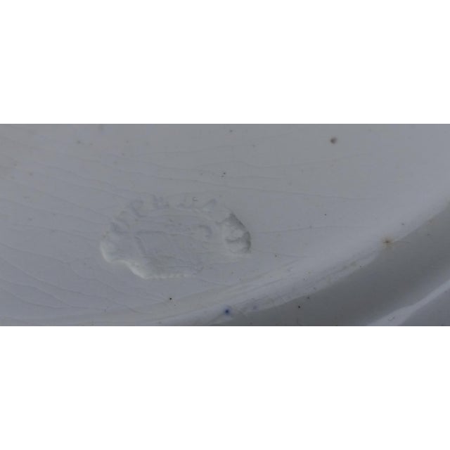 1900s Blue Transferware Plate American Scene on Staffordshire ~ Brooklyn Orphan Asylum Society For Sale - Image 17 of 18