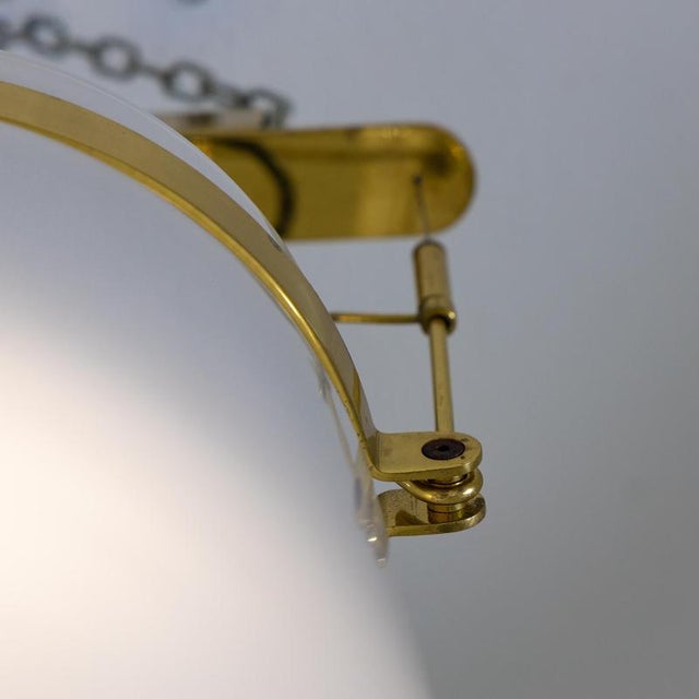 Metal Ceiling Lamp with Conical Diffuser In Satin Glass For Sale - Image 7 of 11