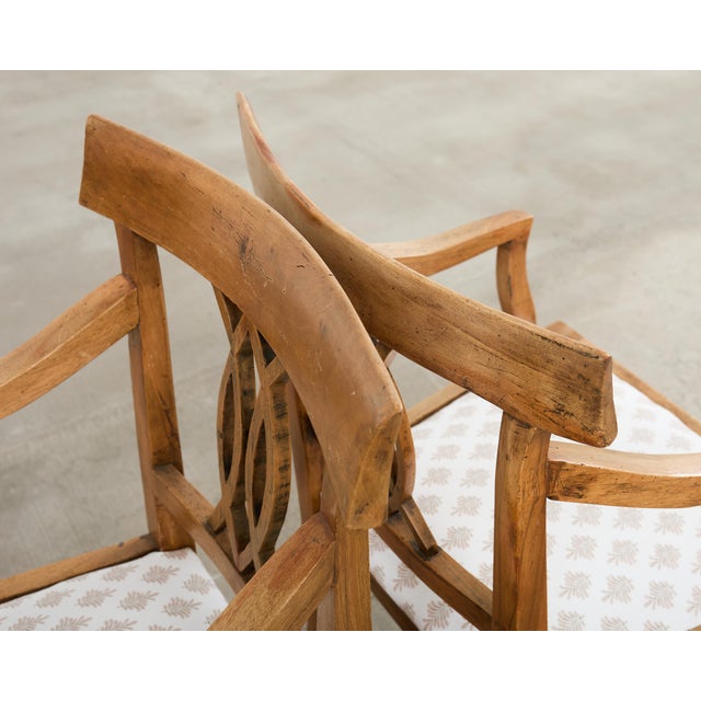 Pair of 19th Century Country French Provincial Fruitwood Armchairs For Sale In Sacramento - Image 6 of 18