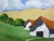 Sonoma Barns Art Lynne French California landscape oil painting. The signed original painting measures 8x8 on prepared,...