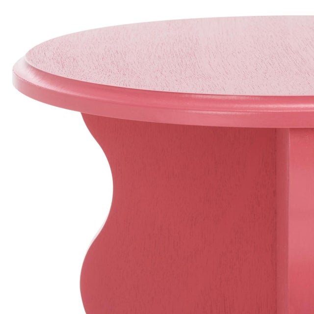 Spritely Home Lilith Wavy Accent Table in Rose For Sale - Image 4 of 8