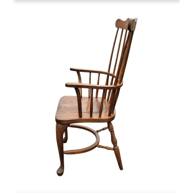 A 1940s American Handcrafted high back Windsor armchair. Great quality. Measures 22" in Width x 24" in depth x 43" in...