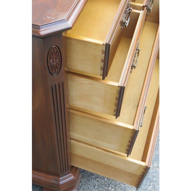 Late 20th Century Ethan Allen Solid Cherry Long Low Dresser Bathroom Vanity 5785 For Sale - Image 5 of 12