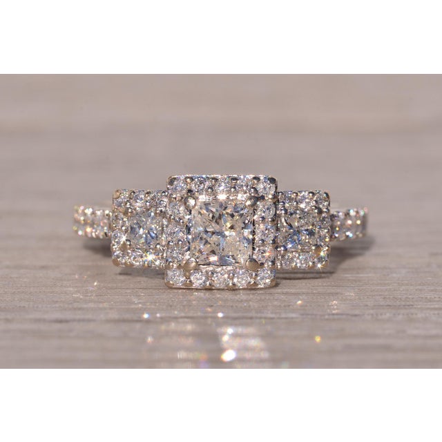 The Eze: Past Present Future Natural Diamond Ring in White Gold For Sale - Image 9 of 11