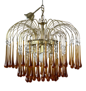 Vintage Murano Glass Chandelier attributed to Paolo Venini, 1960s