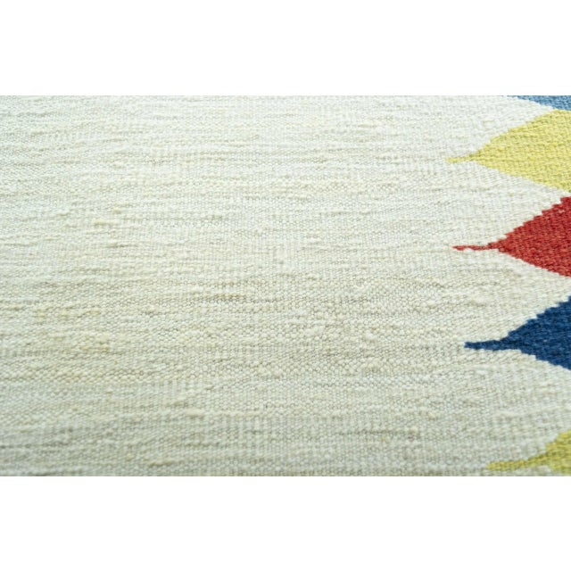 Handwoven Kilim Rug in Wool For Sale - Image 5 of 9