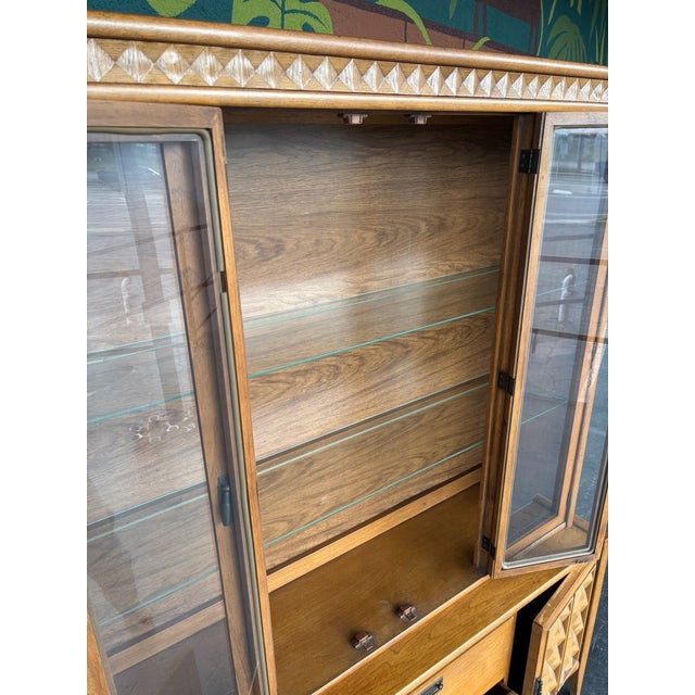 Mid Century Broyhill Diamond Head Hutch For Sale - Image 10 of 10