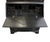 Wood Ethan Allen Newport Collection Contemporary Asian Inspired Black 41" Secretary Desk W. Bookcase Hutch Top 34-9408 For Sale - Image 7 of 17
